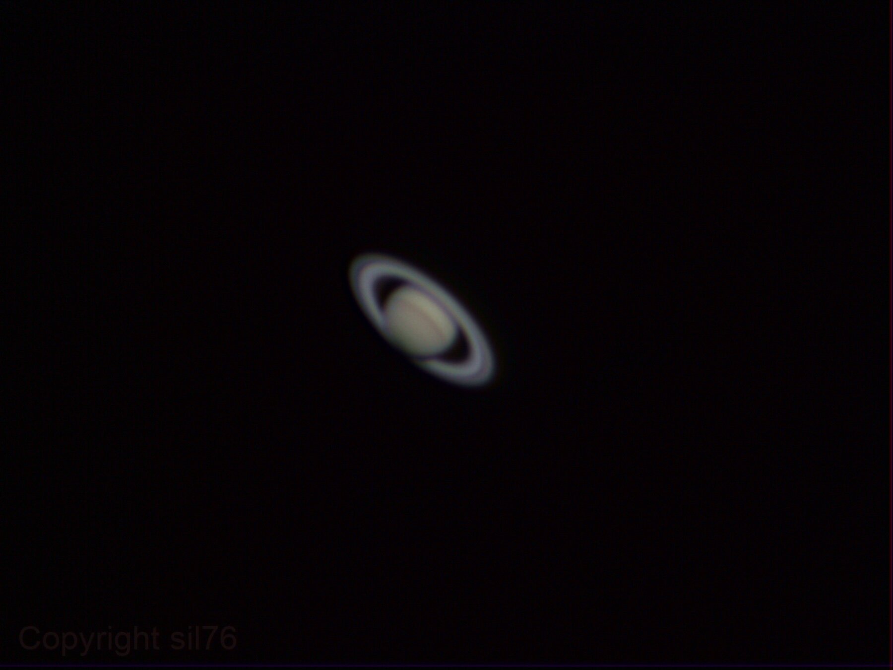 fotografia astronomica di Saturno