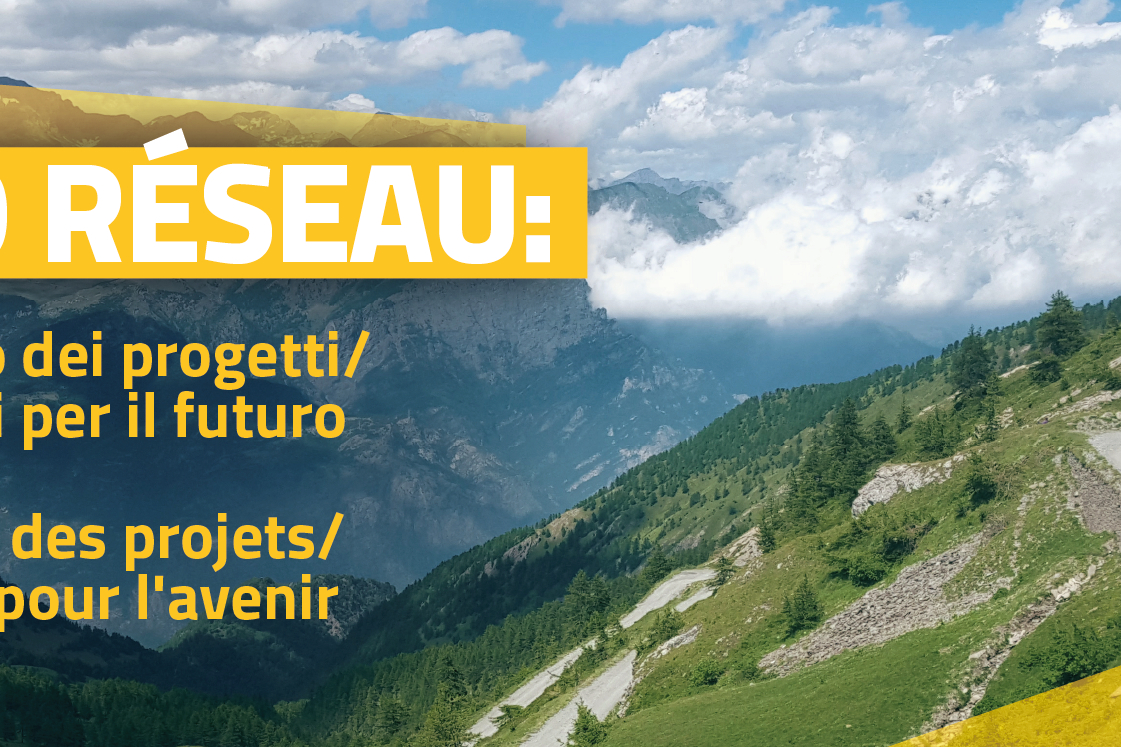 paesaggio montano e testo in giallo ECO Réseau: il futuro dei progetti / progetti per il futuro