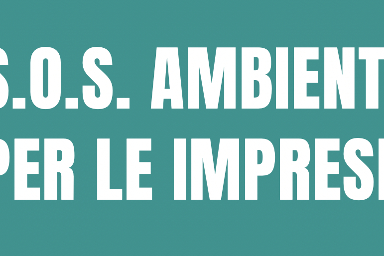 immagine con testo scritto: SOS Ambiente per le imprese