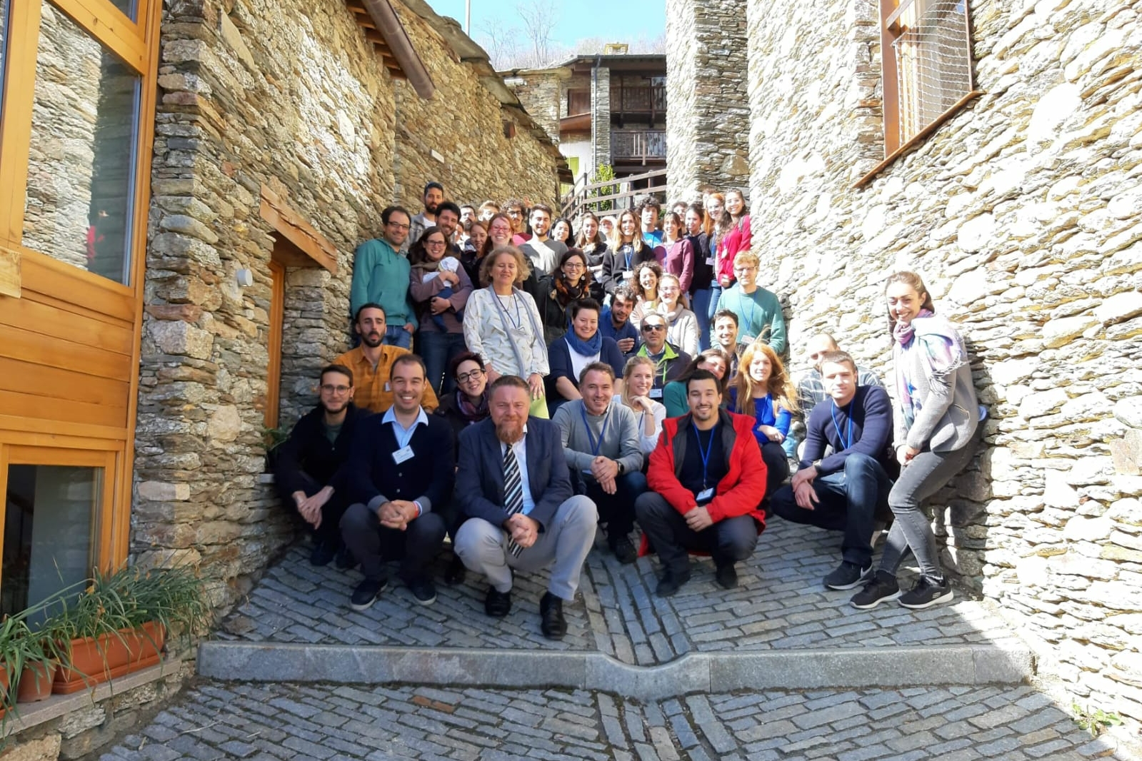 foto di gruppo del XIV incontro “SItE Giovani” ad Ostana (CN), maggio 2019