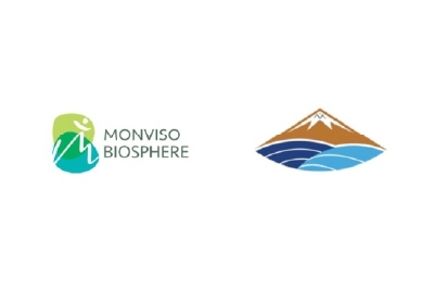 Loghi della Riserva MaB Monviso e Riserva MaB Monte Peglia