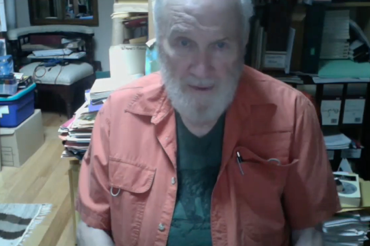 Il professor William Mahaney in un momento della video conferenza