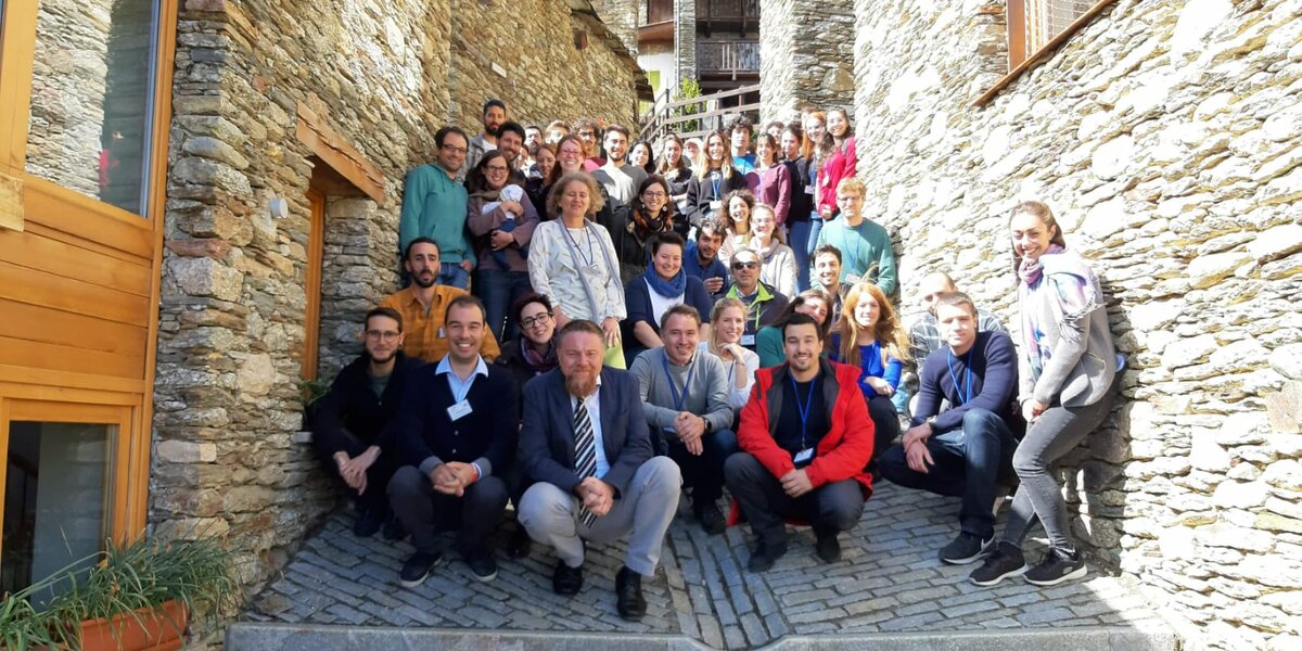 Group photo from the XIV “SItE Giovani” meeting in Ostana (CN), May 2019