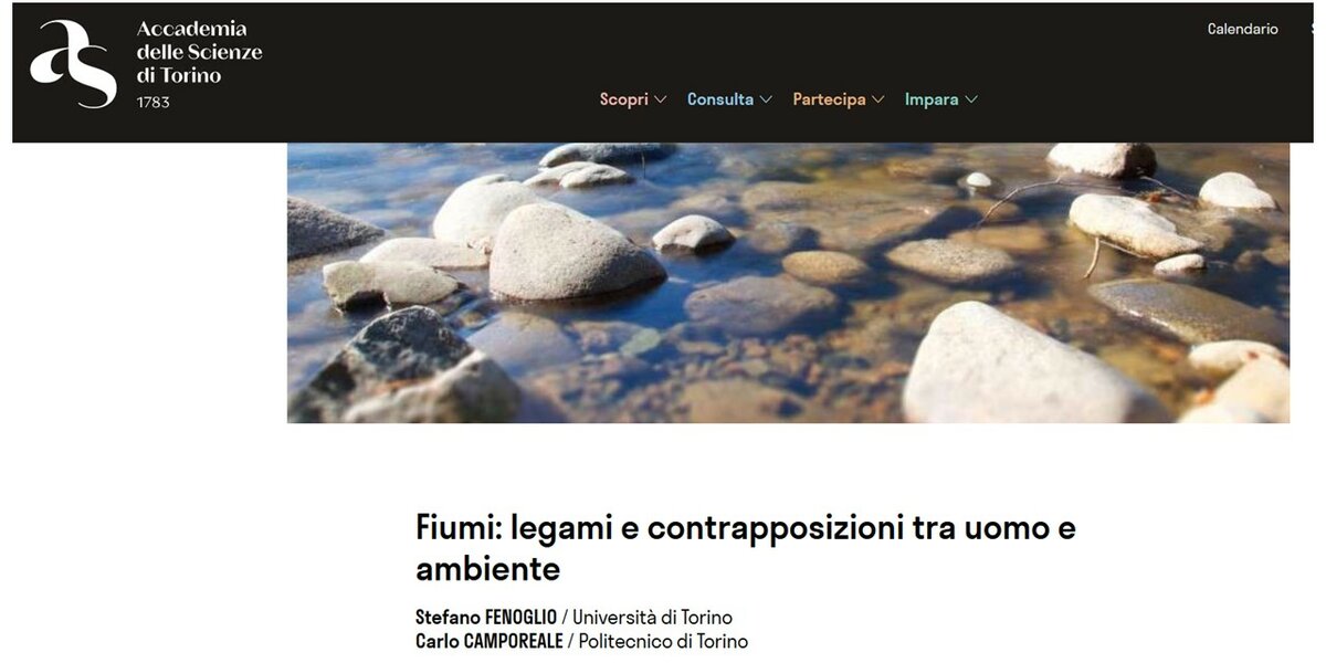 Image of the Accademia delle Scienze di Torino website promoting the online seminar.