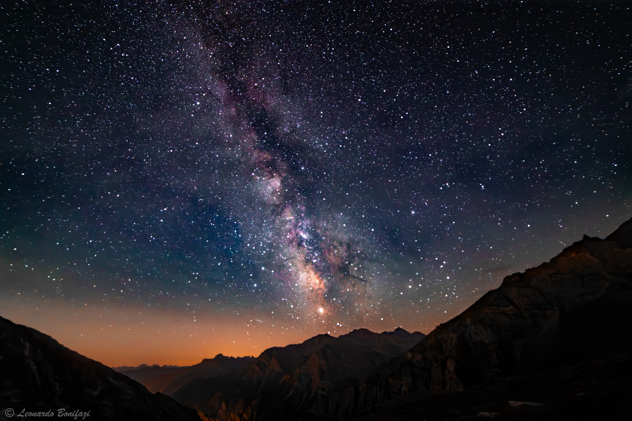 cielo stellato e via lattea