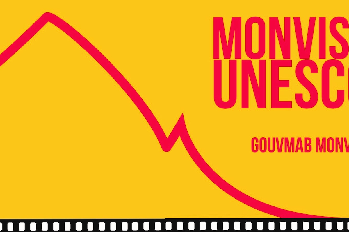 logo del concorso fotografico con il profilo del Monviso e la scritta Monviso UNESCO